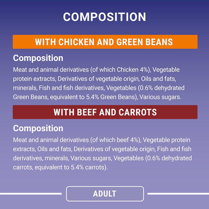 Purina ONE Adult Cat Food Pouches Mini Fillets in Gravy Chicken & Beef 8 x 85g