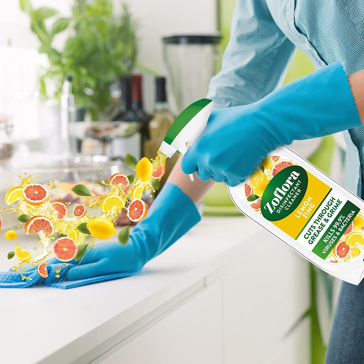 Zoflora Lemon Zing Multipurpose Disinfectant Trigger 2 x 800ml