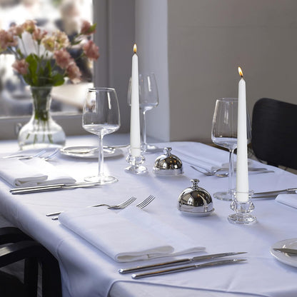 Bolsius Tapered Candles 10 Inch White 7 Hour Burn (Pack of 100)