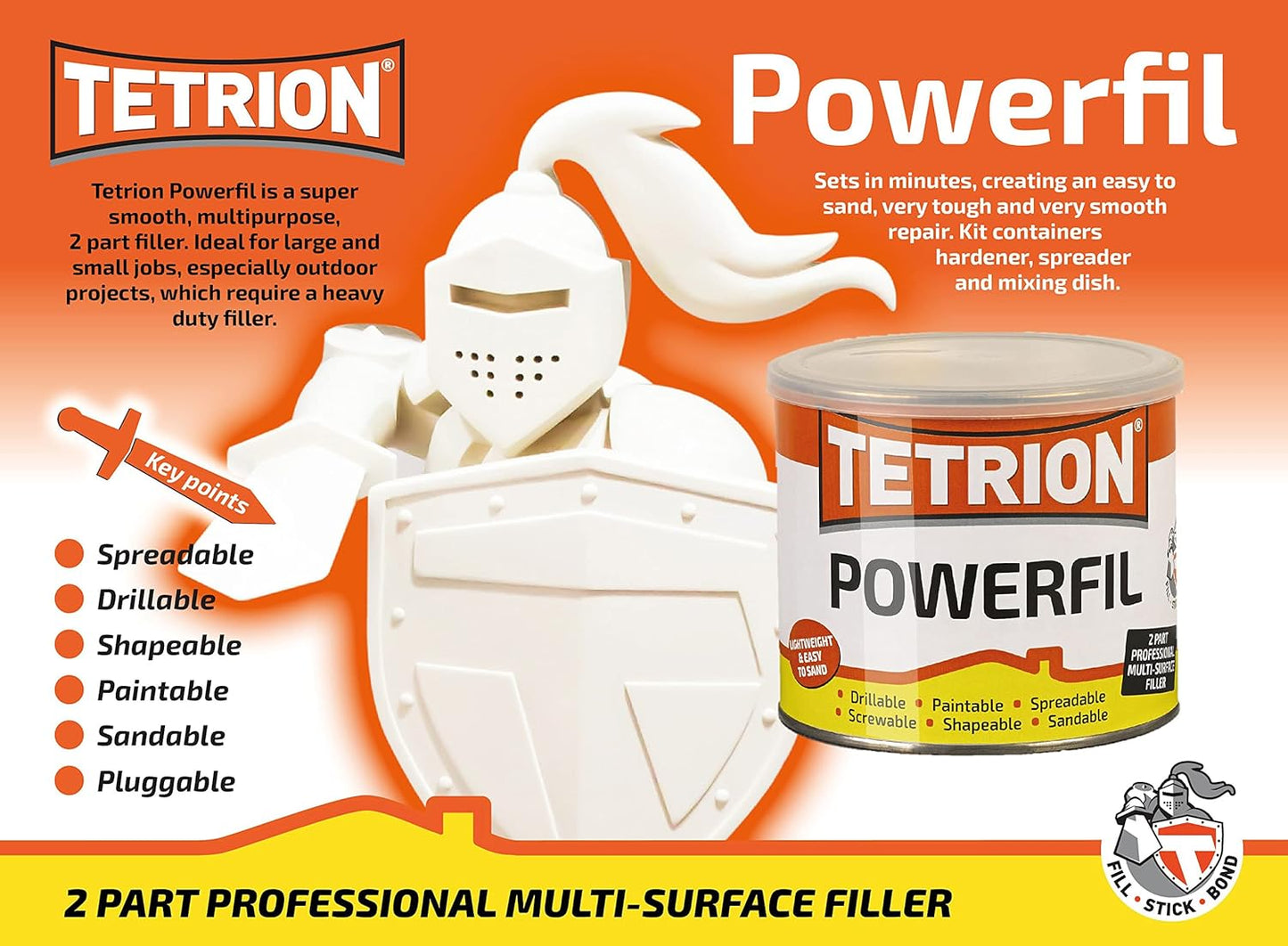 Tetrion Powerfil 2 Part Professional Multi-Surface Filler 600ml