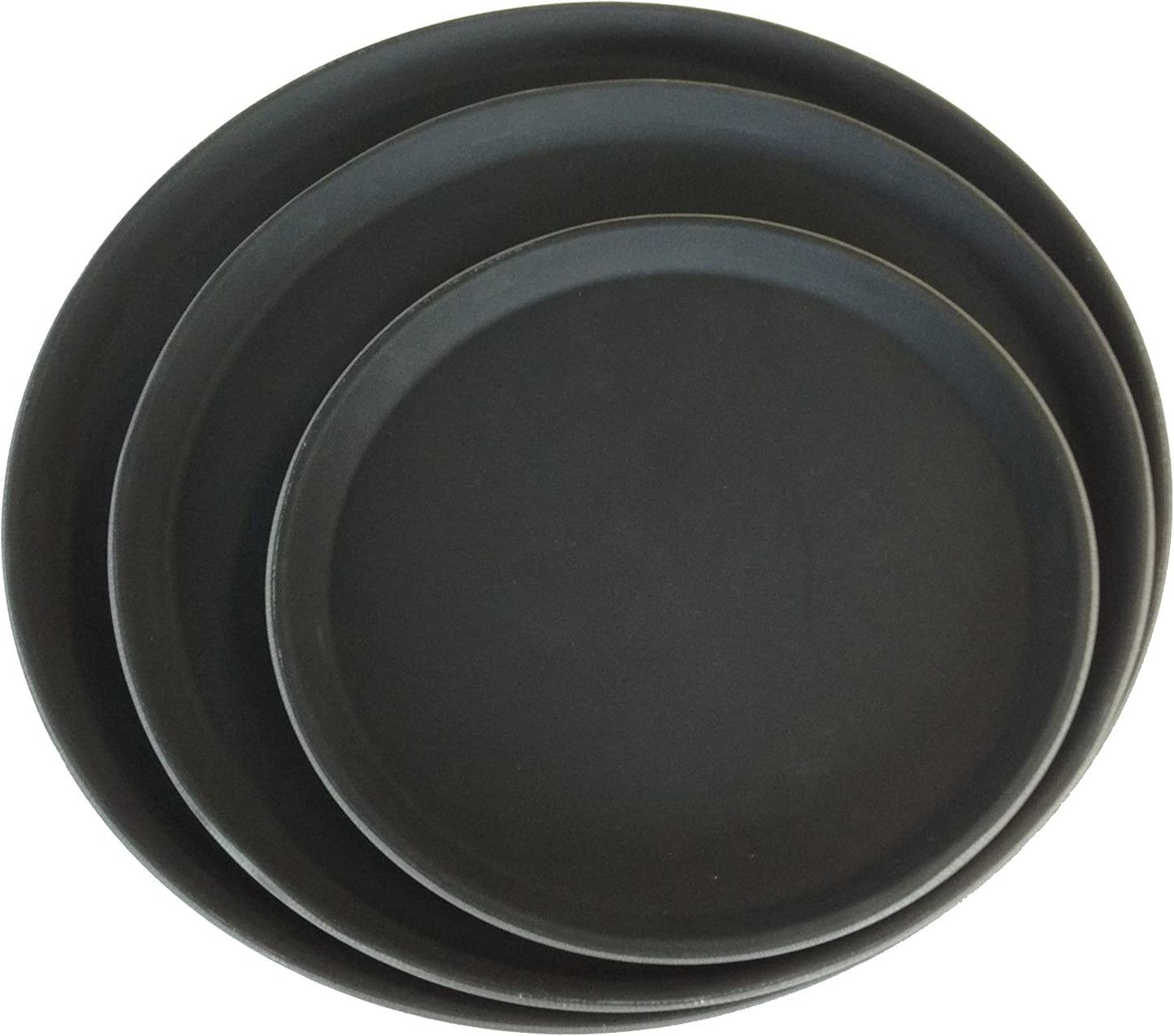 Round Bar tray -  14'' Black Non Slip Round Serving Drinks Trays