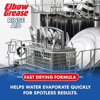 Elbow Grease Rinse Aid | Streak Free Fast Drying Formula | 1 x 500ml