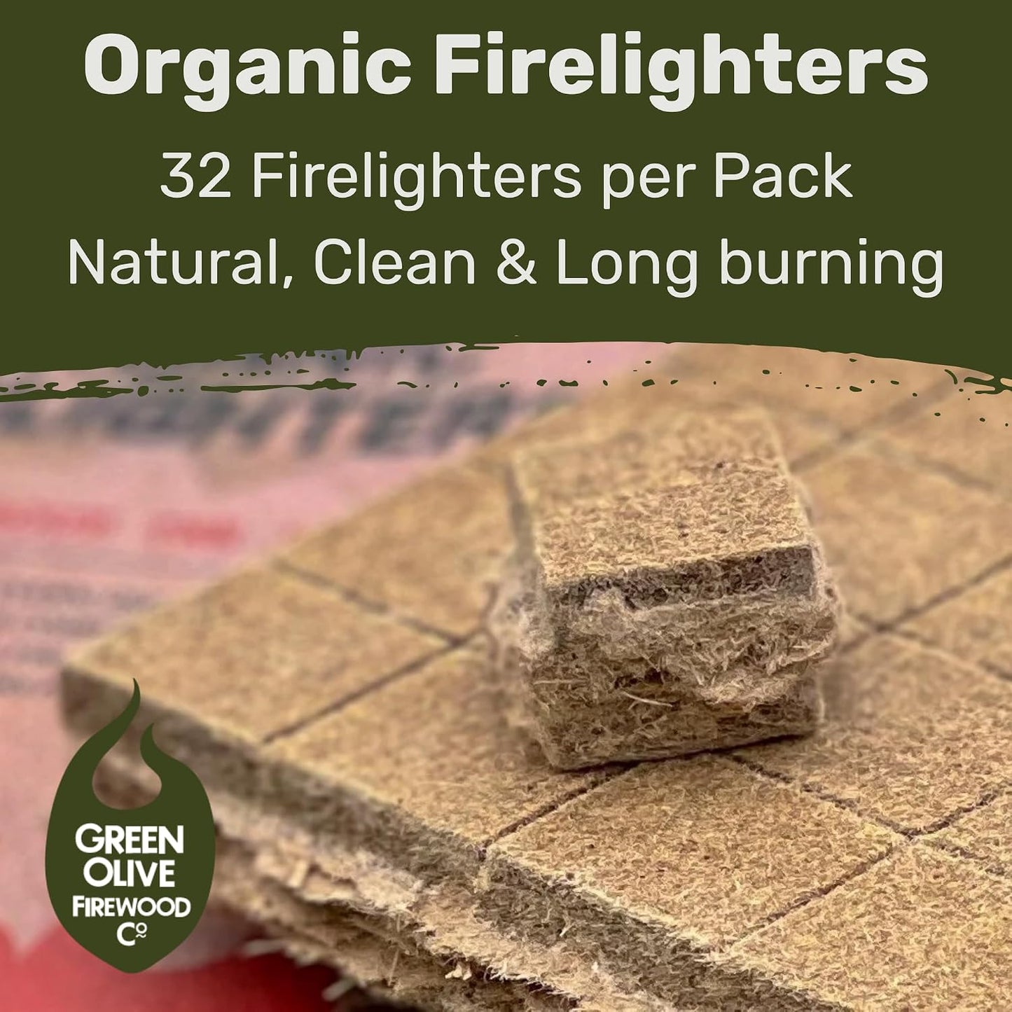 Olive Organic Firelighters 32Pk