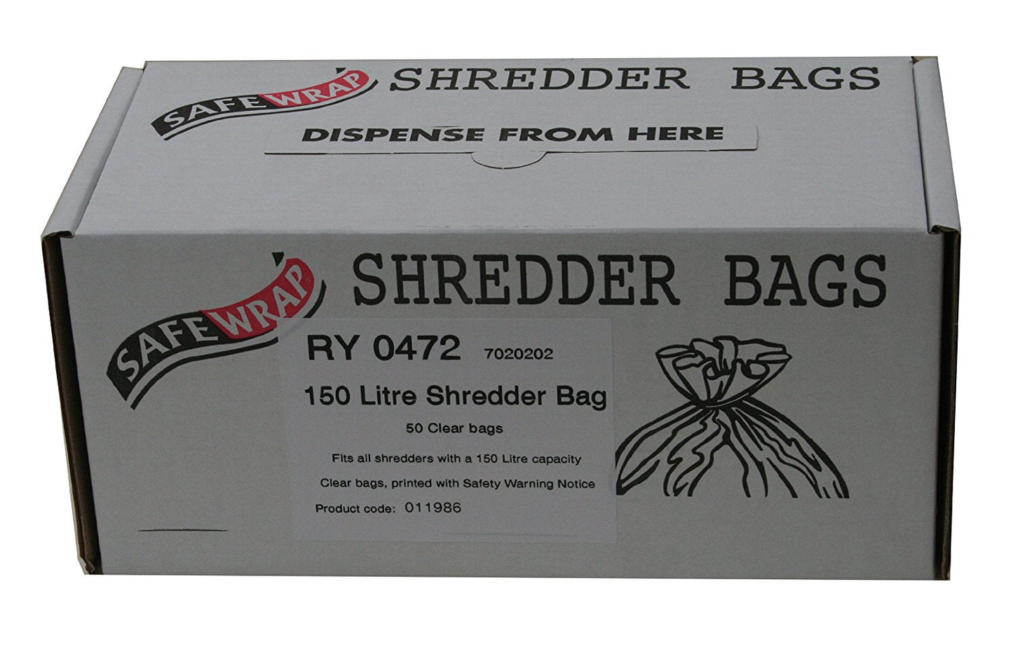 Safewrap Shredder Bags 150 Litre (Pack 50) - UK BUSINESS SUPPLIES