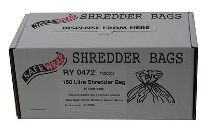 Safewrap Shredder Bags 150 Litre (Pack 50) - UK BUSINESS SUPPLIES