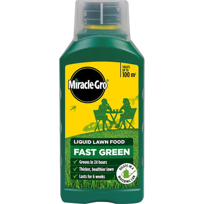 Miracle-Gro Fast Green | Concentrated Formula | 1 Litre | Treats upto 100m2