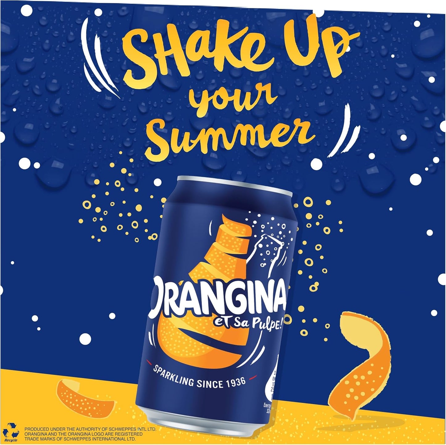 Orangina Sparkling Fruit Drink | 24 x 330ml cans