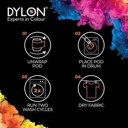 Dylon All In 1 Fabric Dye Intense Black 350G