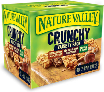 Nature Valley Crunchy Granola Bars Variety, Pack of 40 Bars