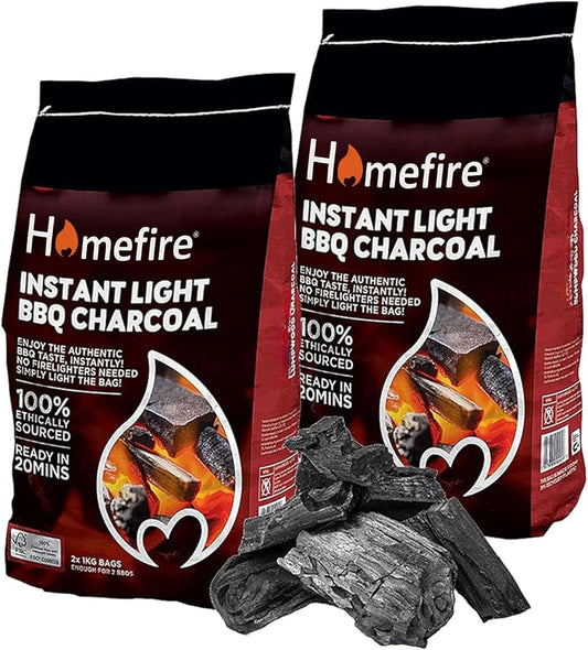 Homefire 2 x 1kg Instant Light Charcoal