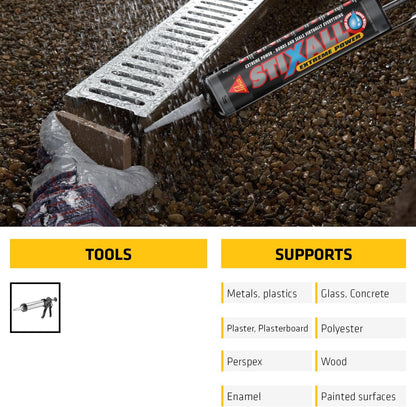 Sika Everbuild Stixall | Extreme Power Sealant And Adhesive | Waterproof | White | 12 x 290ml