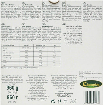 Champion Soya Milk Portions 12g (Pack 80)