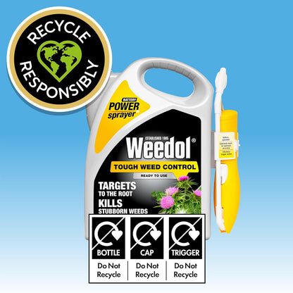 Weedol Tough Weed Control Sprayer | 5 Litre | Ready to Use | Kills and Prevents Regrowth