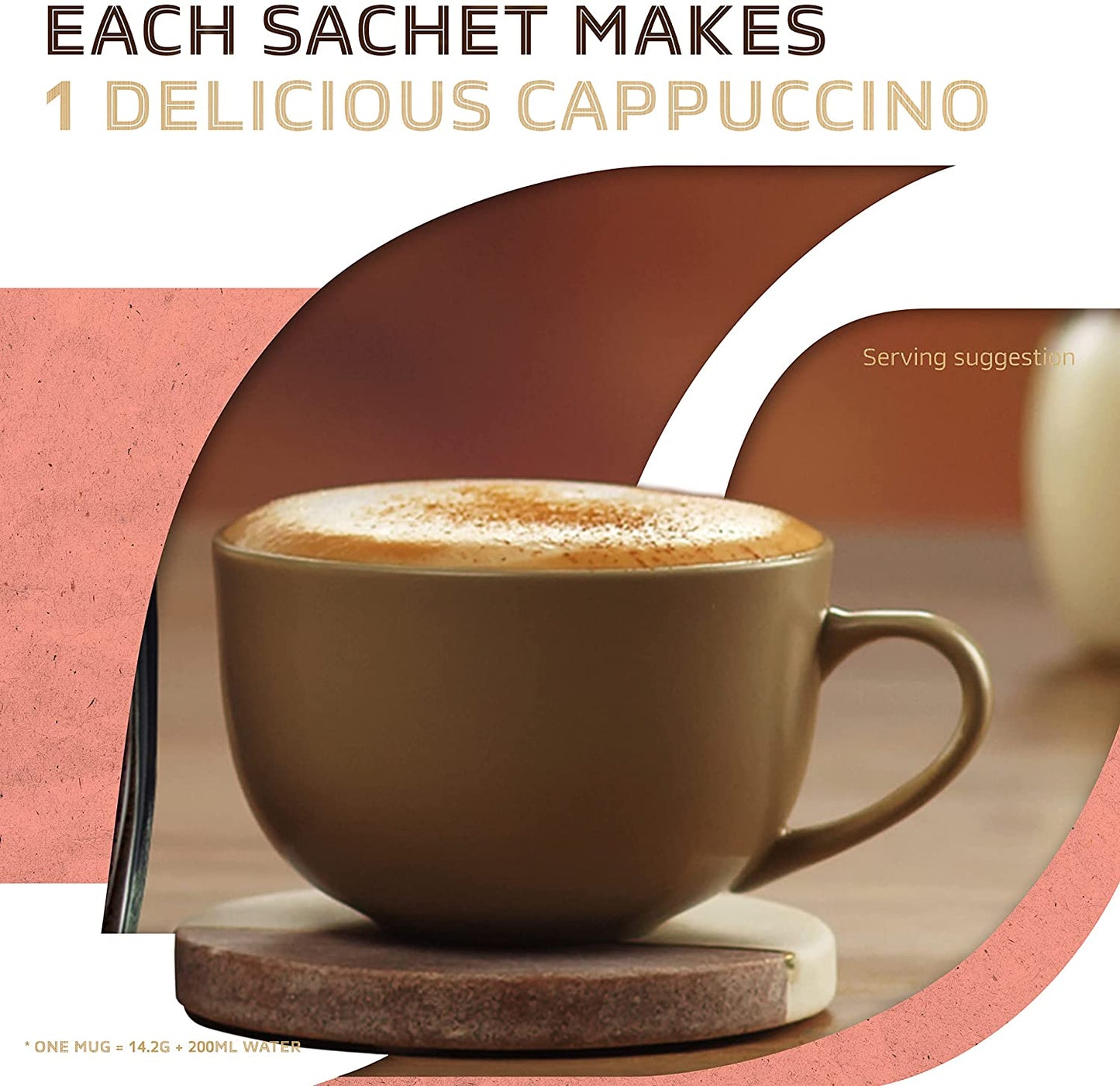 NESCAFE GOLD Cappuccino Unsweetened Sachets 50 x 14.2g