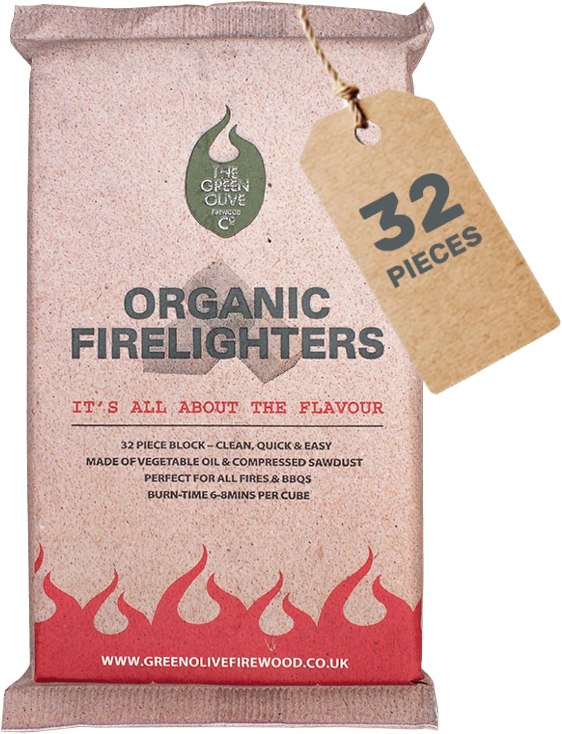 Olive Organic Firelighters 32Pk