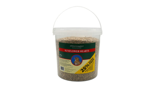 Johnston and Jeff Sunflower Hearts Bird Food Tub | 1 x 10L