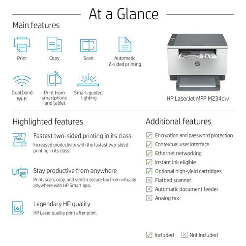 HP LaserJet M234dw 3-in-1 Wireless Mono Laser Printer 6GW99F#B19