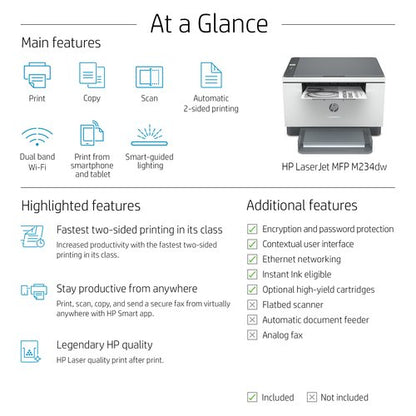 HP LaserJet M234dw 3-in-1 Wireless Mono Laser Printer 6GW99F#B19