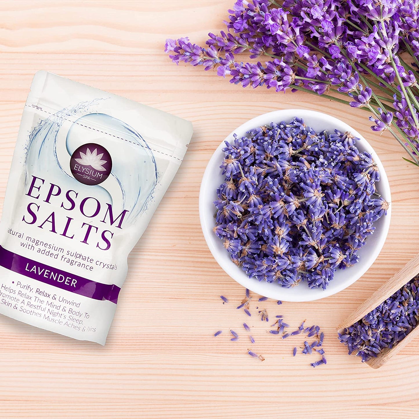Elysium Spa Epsom Salts Lavender 6 x 450g
