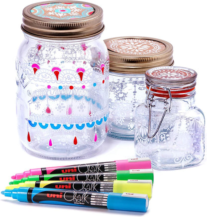 Uniball PWE-8K Chalk Marker Chisel Broad White (Pack of 4) 153494344