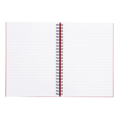 5 Star Wirebound Notebook Ruled 70gsm 160 Page A5 Red (Pack of 5) 912939
