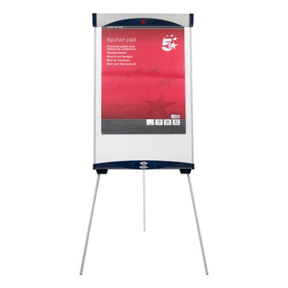 5 Star Drywipe Magnetic Easel with Pen Tray and Extension Arms A1/Euro Grey 915048