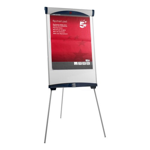 5 Star Drywipe Magnetic Easel with Pen Tray and Extension Arms A1/Euro Grey 915048