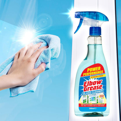 Elbow Grease Glass Cleaner With Vinegar | For Windows And Mirrors | 1 x  500ml