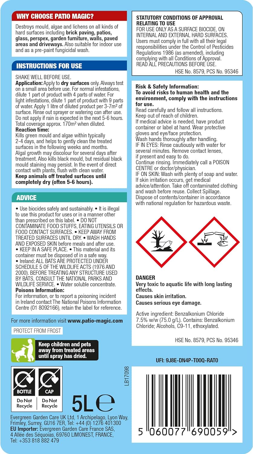 Brintons Patio Magic Concentrated Formula 5 Litres