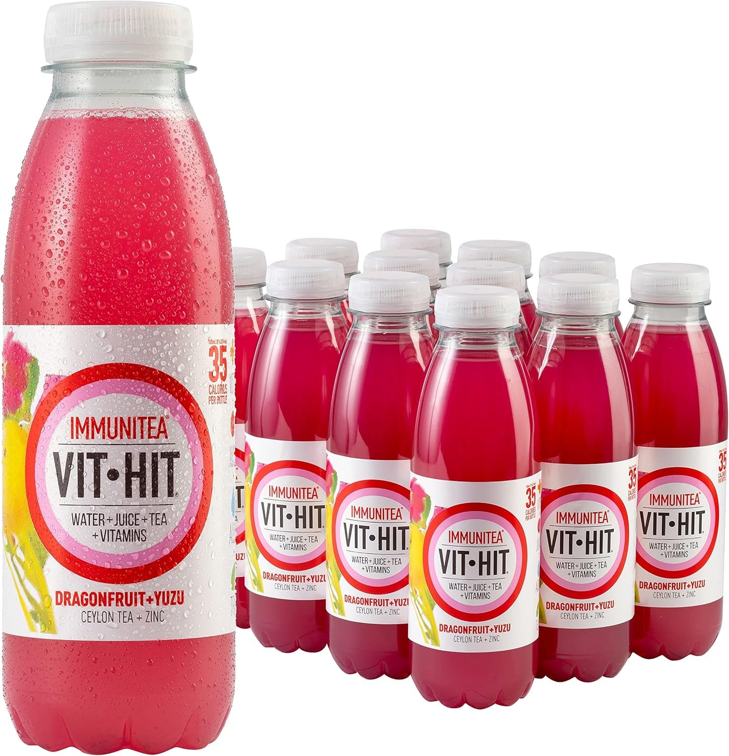 VIT HIT Immunitea, Dragonfruit & Yuzo 12 x 500ml