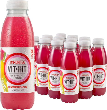 VIT HIT Immunitea, Dragonfruit & Yuzo 12 x 500ml