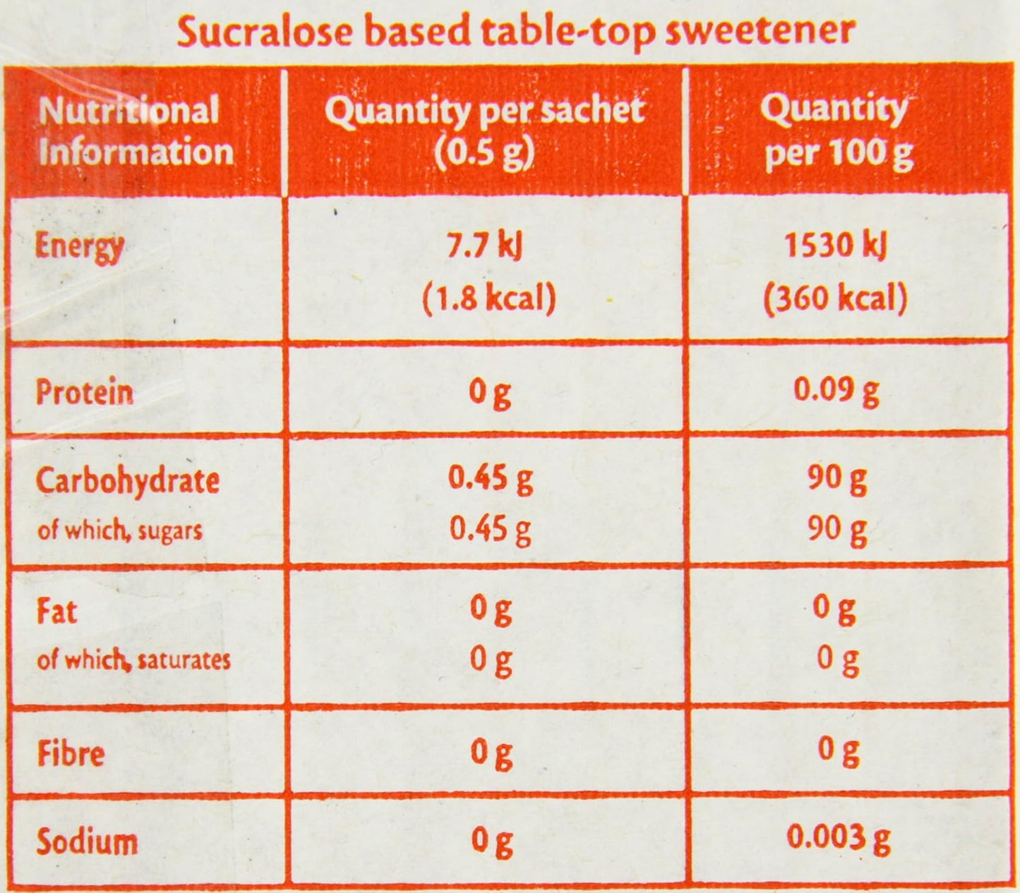 Canderel Yellow Zero Calorie Sweetener Granular Sachets 1000s