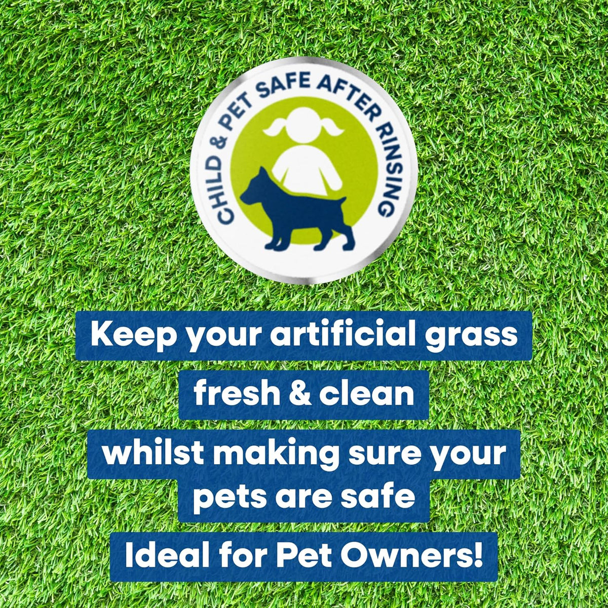 Monty Miracle Artificial Grass Cleaner | Pet Safe | Ready to Use | 1 x 5 Litre Tub