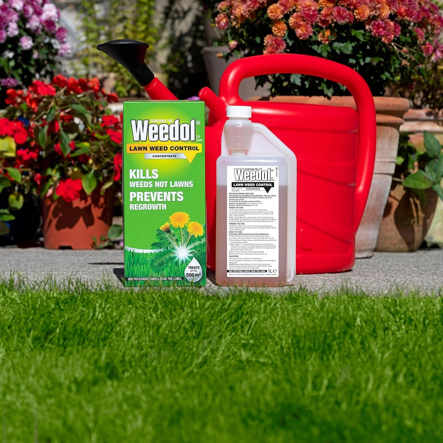 Weedol Lawn Weedkiller | Highly Concentrated | Kills Weeds Not Lawns | 1 Litre