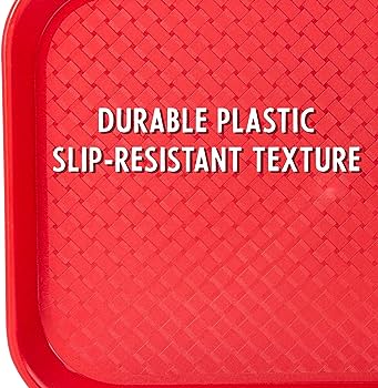 Fixtures Red Plastic Fast Food Serving Tray {34cm x 26cm}