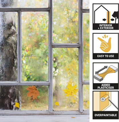 Everbuild 101 Multi-Purpose Linseed Oil Putty – Suitable For Single Pane Glass – Brown – 500 G