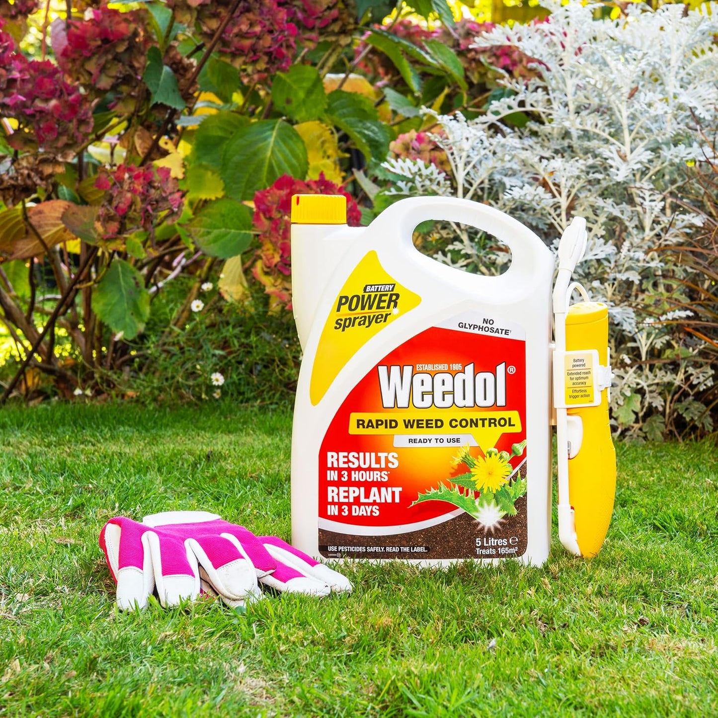 Weedol Rapid Weedkiller With Power Sprayer, Ready To Use, 5L