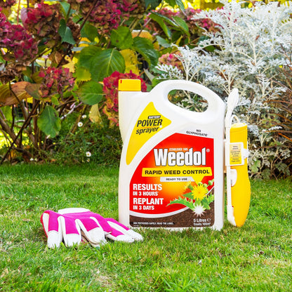 Weedol Rapid Weedkiller With Power Sprayer, Ready To Use, 5L
