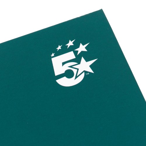 5 Star Wirebound Hardback Notebook Ruled A4 140 Page Teal (Pack of 5) 943474