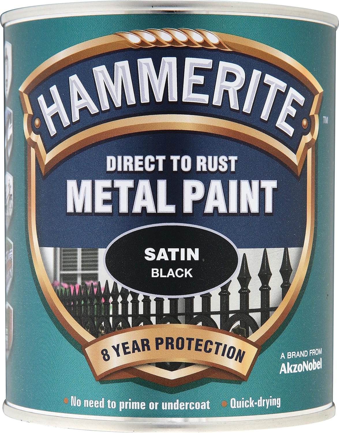 Hammerite Metal Paint 2.5 L - Satin Black