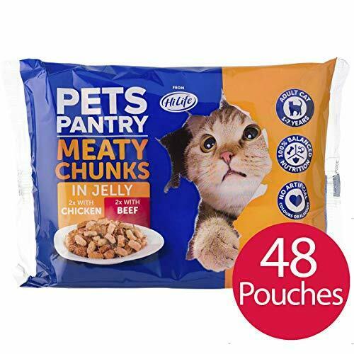 HiLife Wet Cat Food Pets Pantry Meaty Chunks in Jelly 48 x 100g