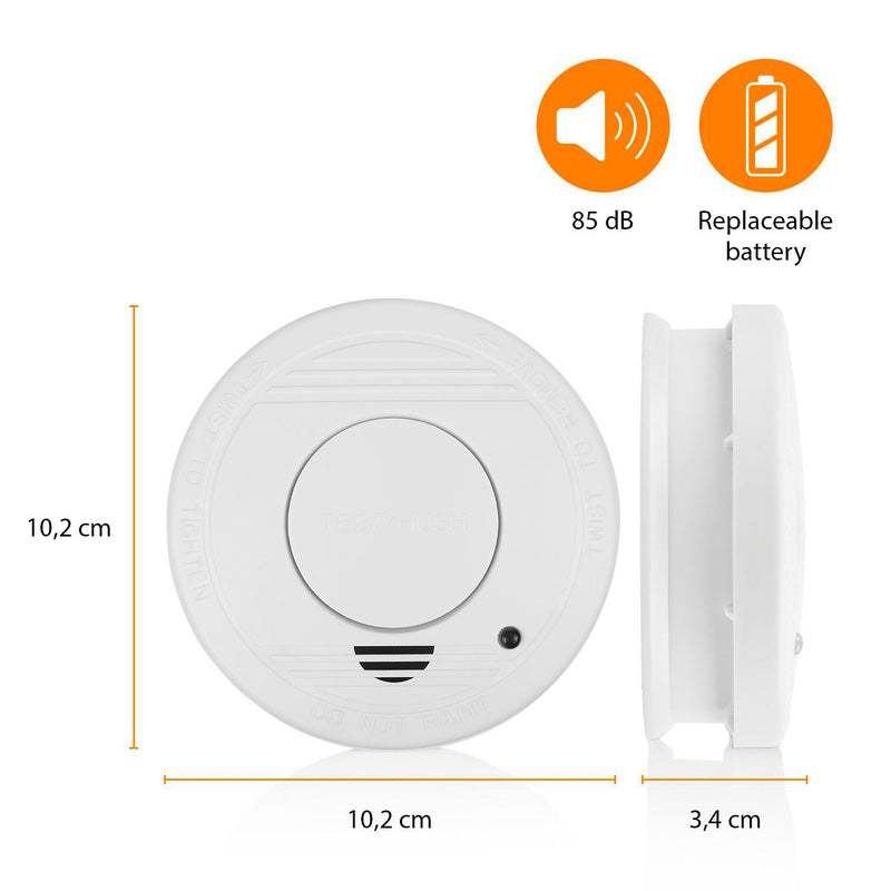Smartwares Smoke Alarm RM250 | Optical Sensor | Battery Included | 10 Year Sensor Lifetime (4 Pack Bundle)