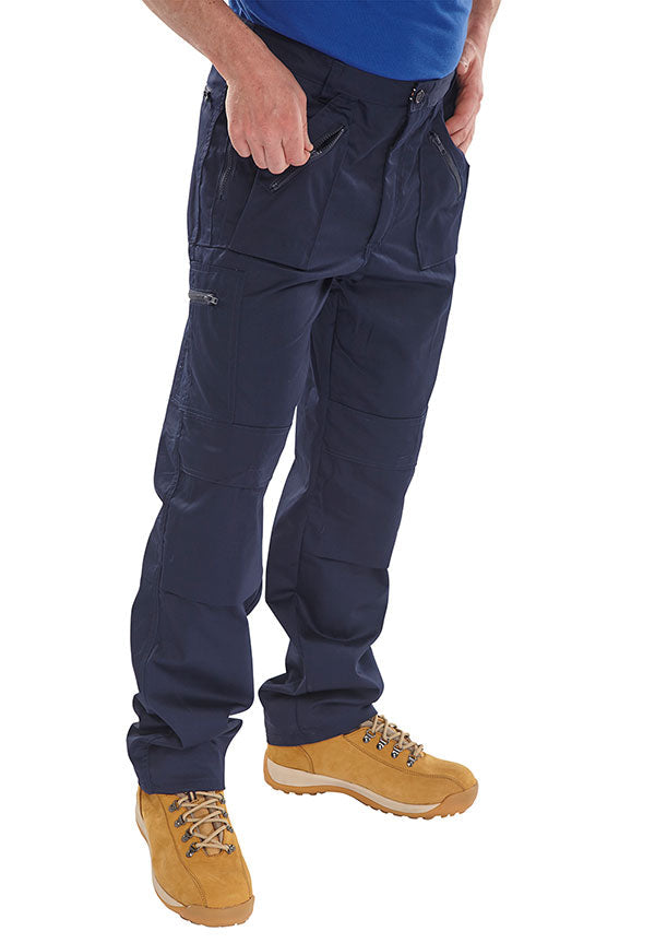 Beeswift Action Work Trousers Navy Blue - {ALL COLOURS / SIZES}