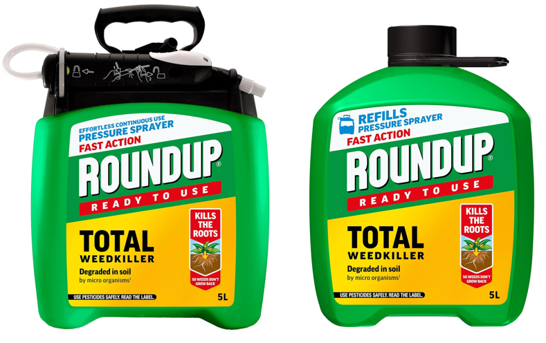 Roundup Multi Pack | 2 x 5 Litre | Ready to Use | 1 x 5L Pump & Go and 1 x 5L Refill