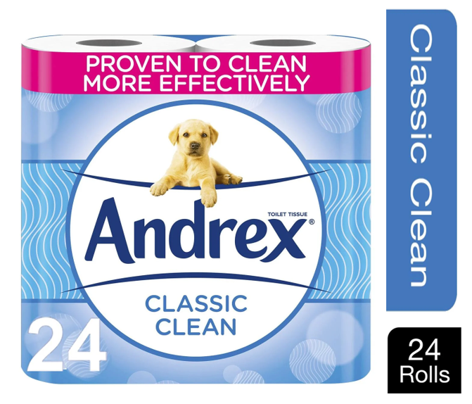 Andrex® Classic Clean 3D-Wave Toilet Roll (Pack of 24) 4480115