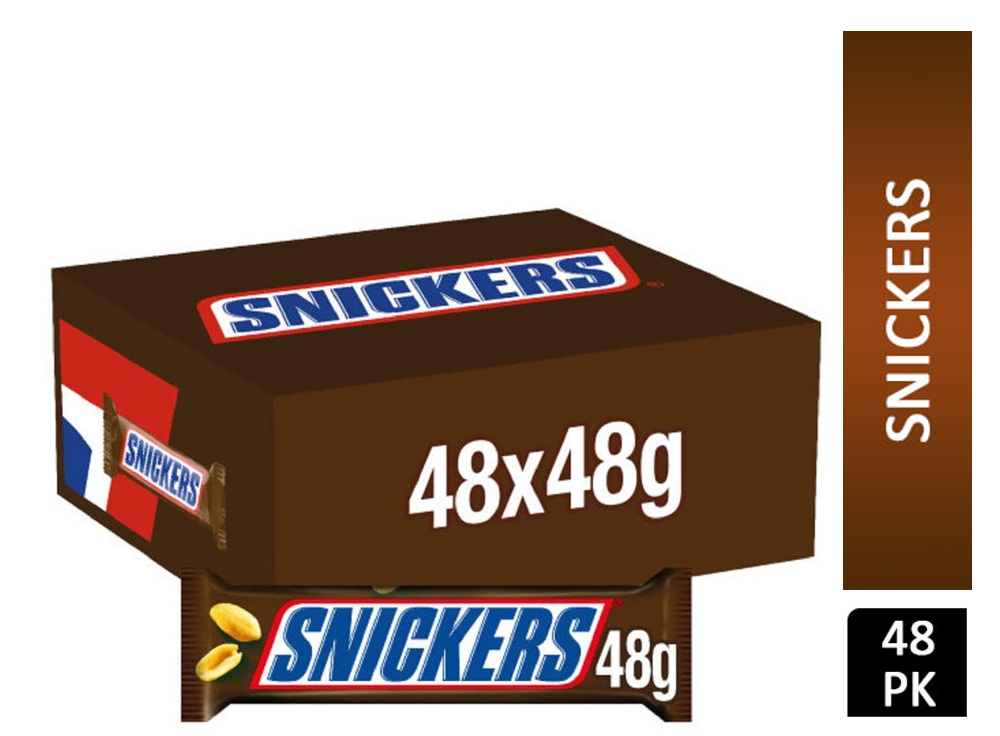 Mars 48g Snickers No artificial colours, flavours or preservatives (Pack of 48)