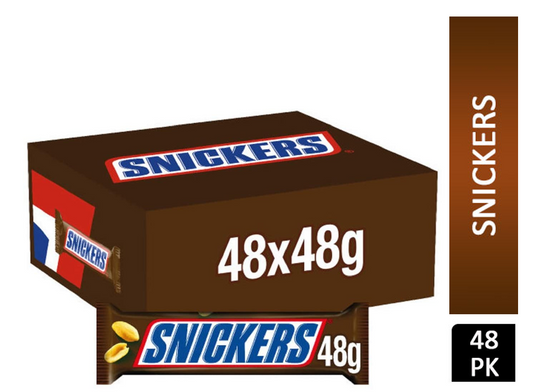 Mars 48g Snickers No artificial colours, flavours or preservatives (Pack of 48)