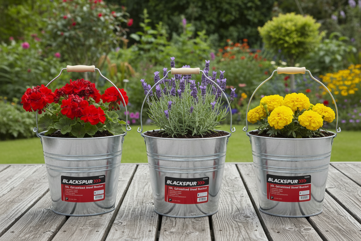 Fixtures Blackspur 10L Galvanised Steel Bucket