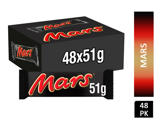 Mars Bars 51g, Pack of 48 - 100513