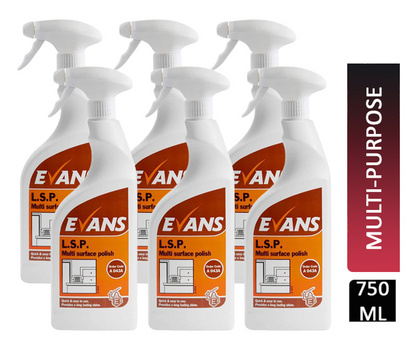Evans L.S.P. Perfumed Furniture Polish and Window Cleaner Spray Bottle 750ml